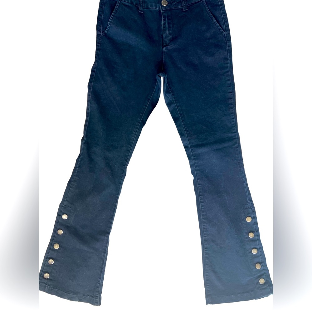 VIP JEANS, Dark blue, flare, low-rise.